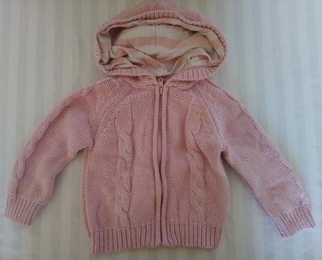 Dievčenský ružový sveter s kapucňou, jasper, 98