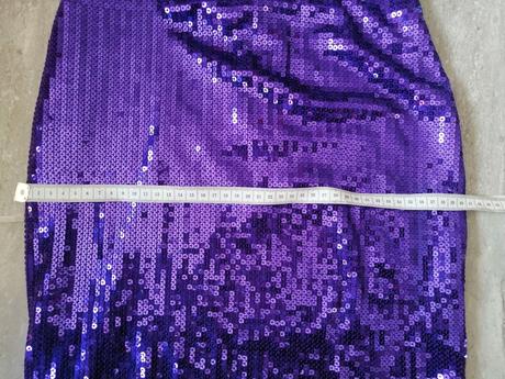 Luxus fialové flitrové párty šaty asos, v40, 40