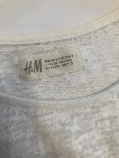 Tielko dole s volánikom, h&m,146