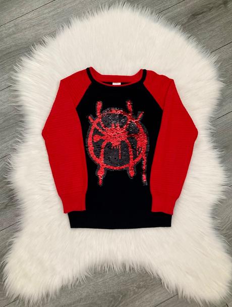 Spiderman glitrový svetrík veľ. 116, c&a,116