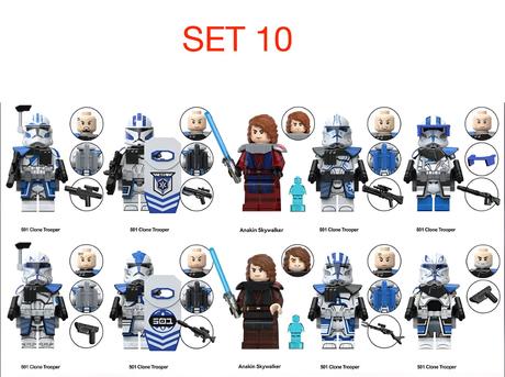 Rôzne figúrky star wars 8 (8ks) typ lego - nové,
