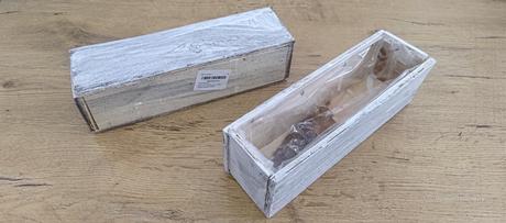 Dekoračný drevený podnos 70x70x240 - bielo šedý, 