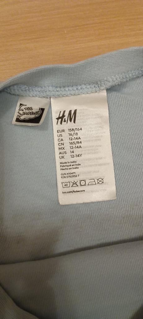 Pyžamo simpsonovci, h&m,170