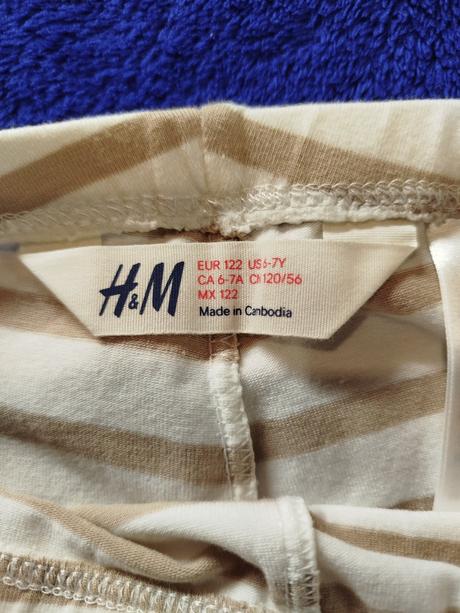 Trojštvrťové legíny s pásikami, h&m,122