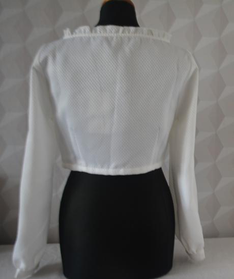 Biele krátke sačko, bolerko veľ.38, 38