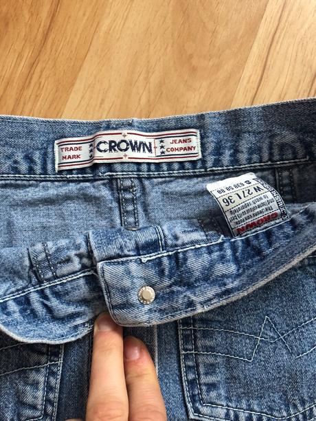 Rifľová sukňa crown, xs