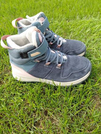 Detská zimná nepremokavá obuv sh500 24-34 modro-ru, decathlon,34