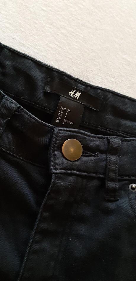 Čierne elastické rifle h&m, h&m,36