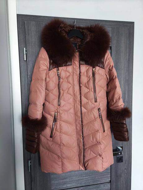 Zimna paperova bunda s pravou kozusinou, m