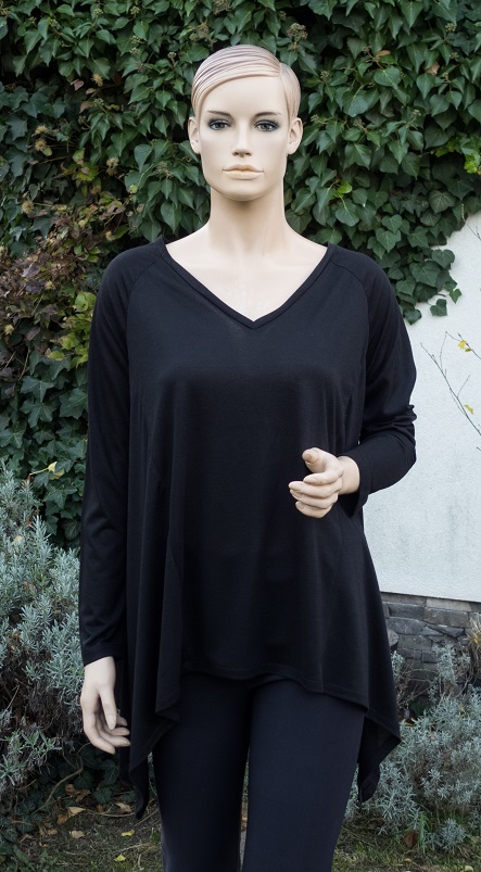 Čierna cik-cak tunika, l