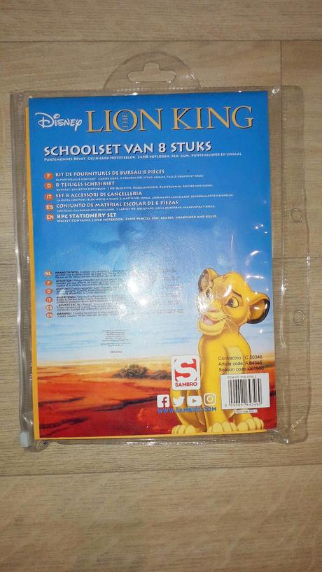 Leví kráľ lion king disney zošit a ceruzky,