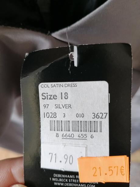 Satenove saty elegantne, debenhams,46