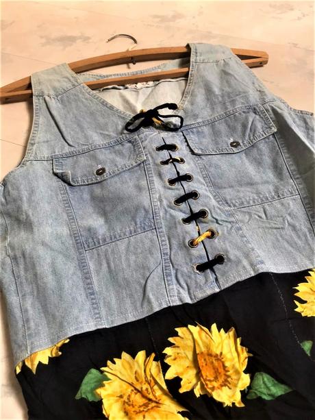 Letné slnečnicové maxi šaty m/l, l