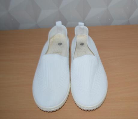 Biele slipp on topánky, veľ.39, 39