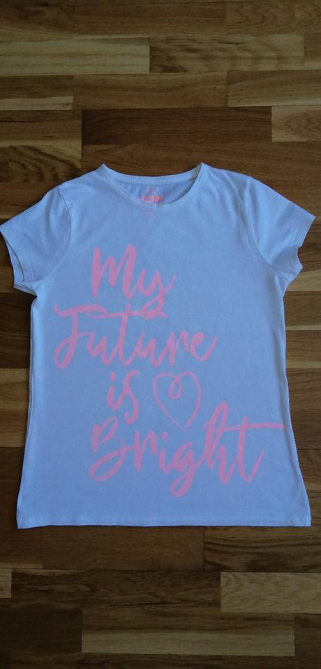 Pekné biele bavlnené tričko, f&f,164