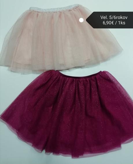 Tutu ružová tylová sukňa, 116