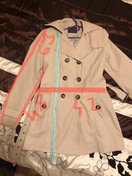 Prechodný béžový kabát, l