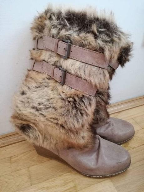 Kožušinové čižmy, deichmann,42