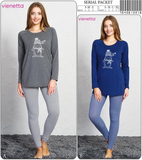 Dámske kvalitné bavlnené pyžamo, l - xxxl