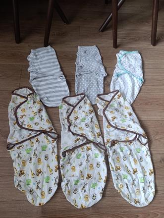 Ulitky / zavinovačky swaddle me 6ks, 