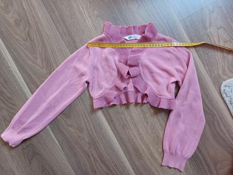 Bolerko 122-128, lem pretkávaný trbliet.niťou, h&m,122