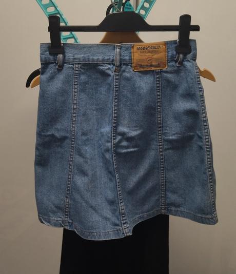 Vintage riflová sukňa, s