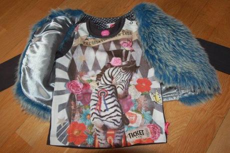 Tričko + chlpatá vestička, 104