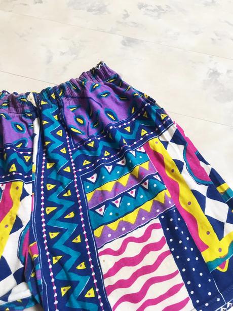 Bavlnené tričkové etno kraťasy, l