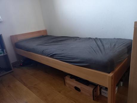 Bukova masivna postel + matrac gratis, šírka (cm): 80,dĺžka (cm): 200