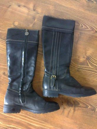 Čierne kožené čižmy, geox,38