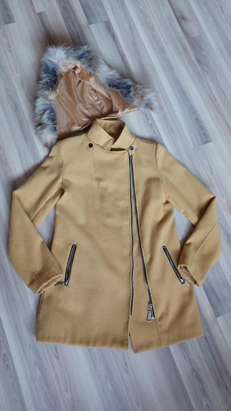 Horčicový prechodný kabát, s