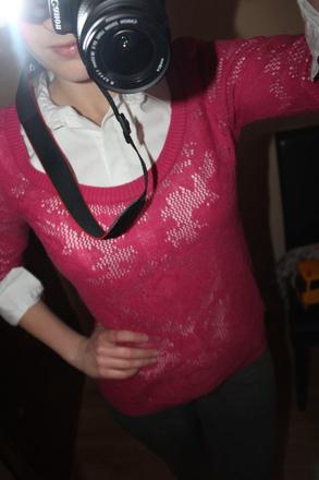 Ružový pulóver stradivarius, stradivarius,s