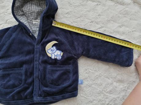 Krásna teplá, semišová bundička s uškami, 68