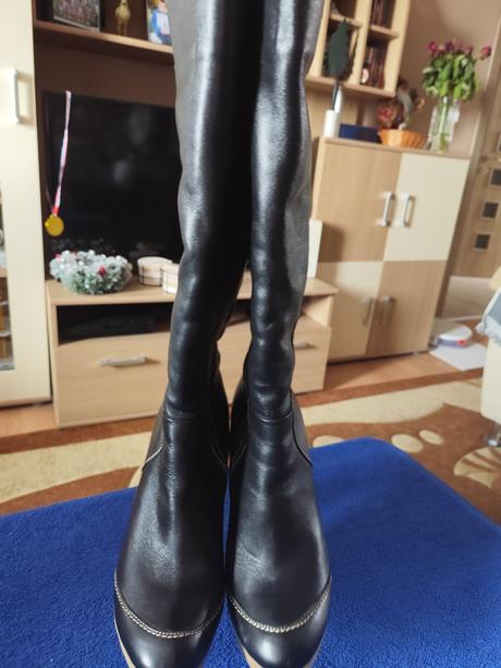 Dámske zimné celokožené čižmy, 40