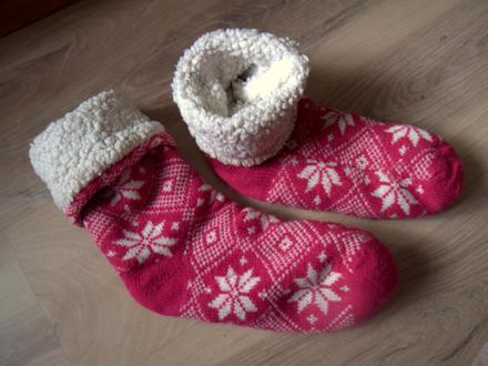 Dámske teplé ponožkopapučky, 37