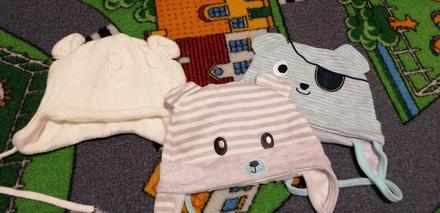 3x čiapka veľkosť 74, baby,74