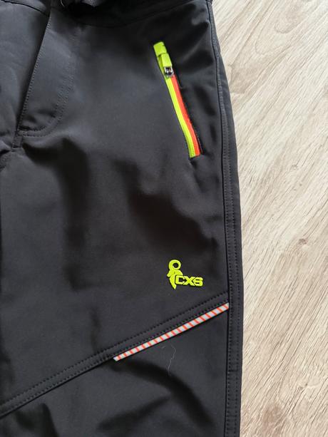 Detské zimné softshellové nohavice cxs trenton čie, 128 / 140