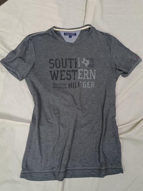 Tommy hilfiger pánske sivé tričko, tommy hilfiger,s