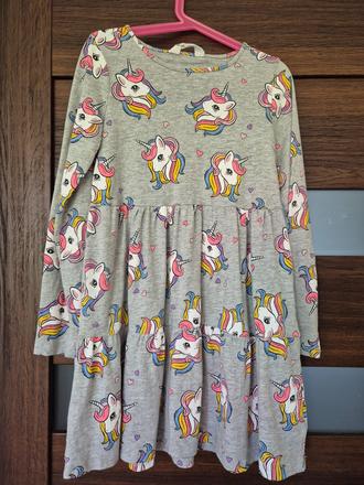 Šaty jednorožec, h&m,140