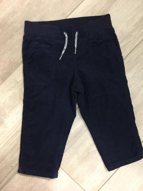 Tmavomodré menčestráčiky, h&m,74