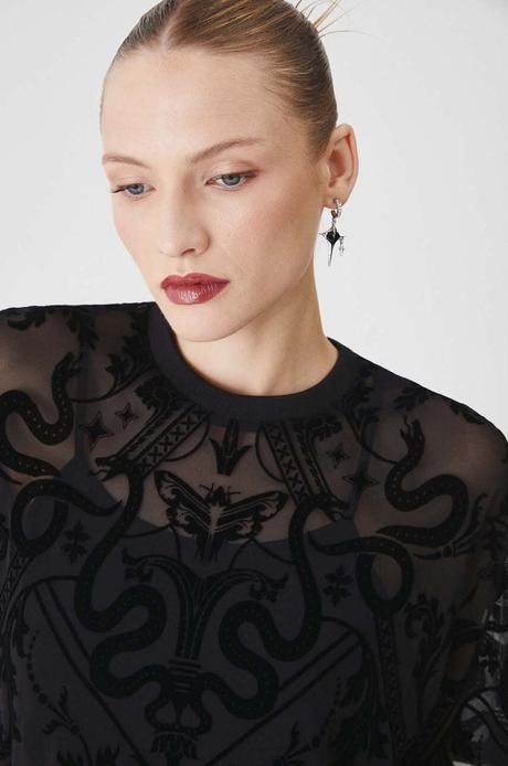 Vzorovaný top s tričkom - s, s