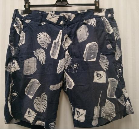 Pánske modro sivé kraťasy so vzorom, carhartt, l, l
