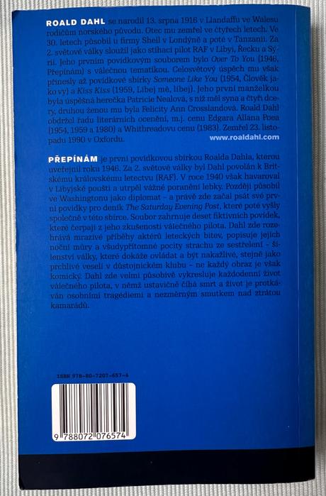 Kniha roald dahl přepínám 10povídek o letcích a lé,