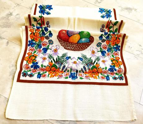 Veľkonočný ľanový obrus / štóla, 