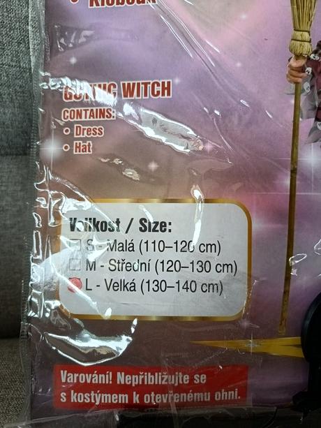 Kostým čarodejnica, 