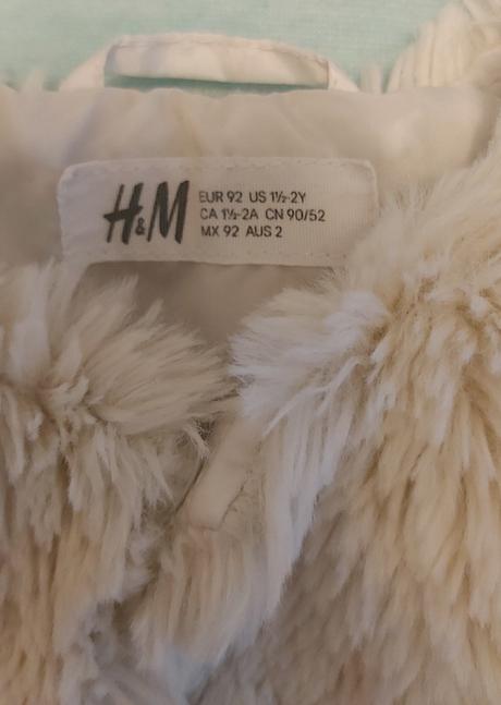 Kožušinková vesta h&m 92, h&m,92