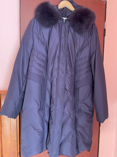 Elegantna bunda s pravou kožušinou, 50