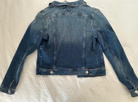 Tommy hilfiger dámska elastická riflová bunda s-m, tommy hilfiger,s