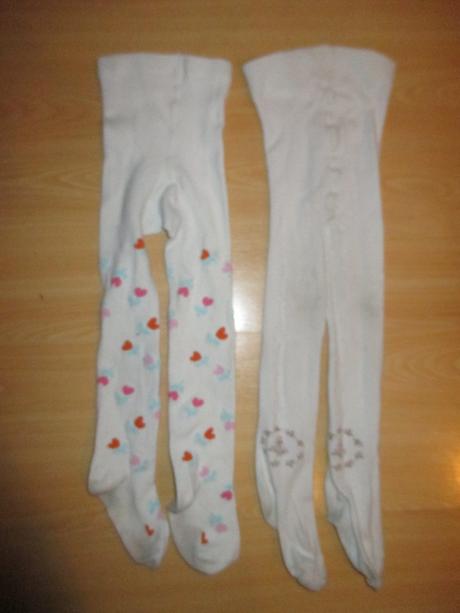 2x biele pancusky so vzorom, cena spolu, marks & spencer,98