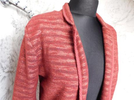 Luxusny mikinovy blejzer bez zapinania, 36